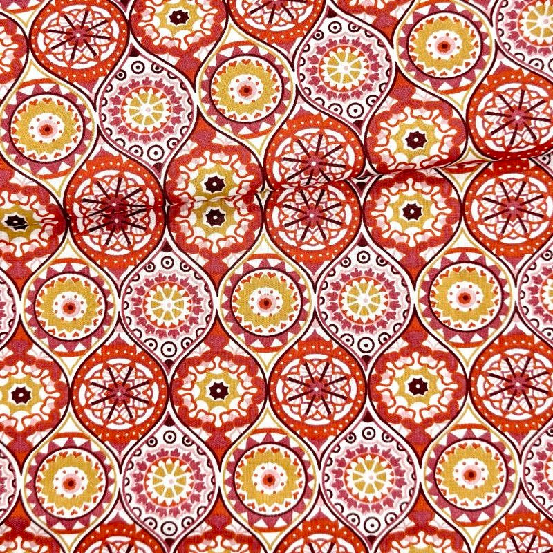 Algodón Clock naranja 1,40x1,00