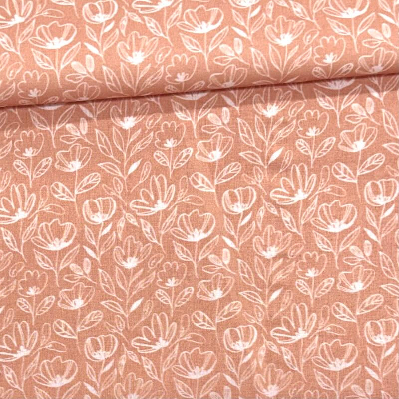 Algodón Coral Flower 1,40x1,00