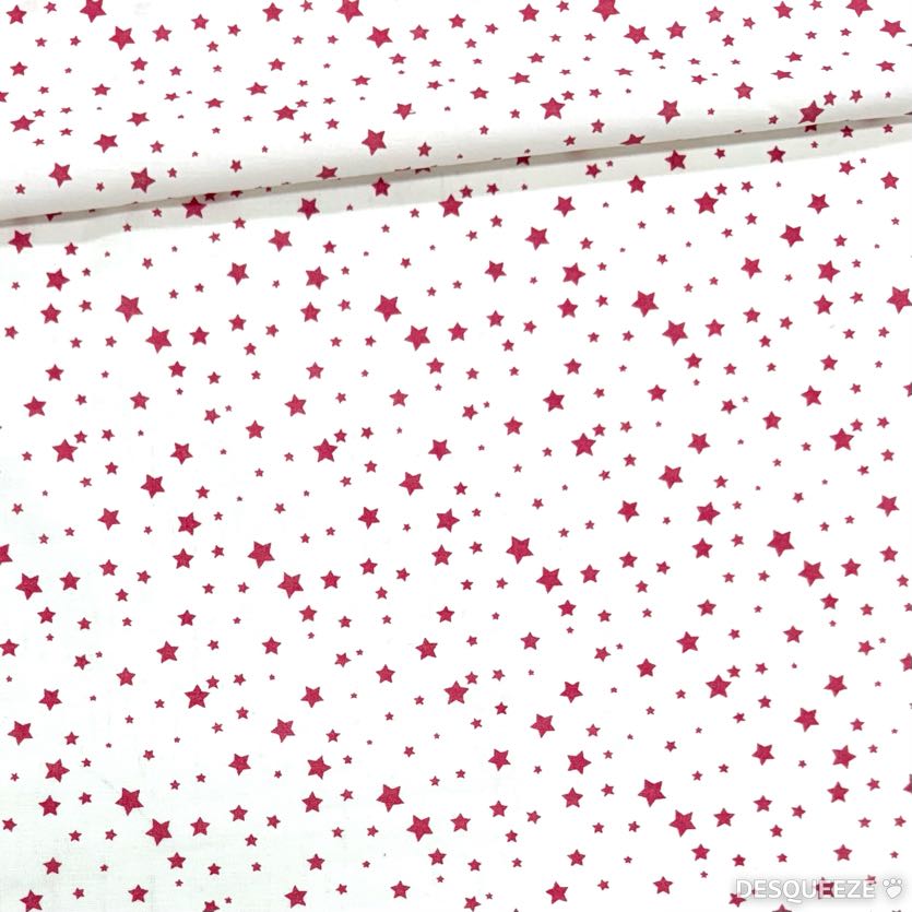 Algodón Estrellitas rojo 1,40x1,00