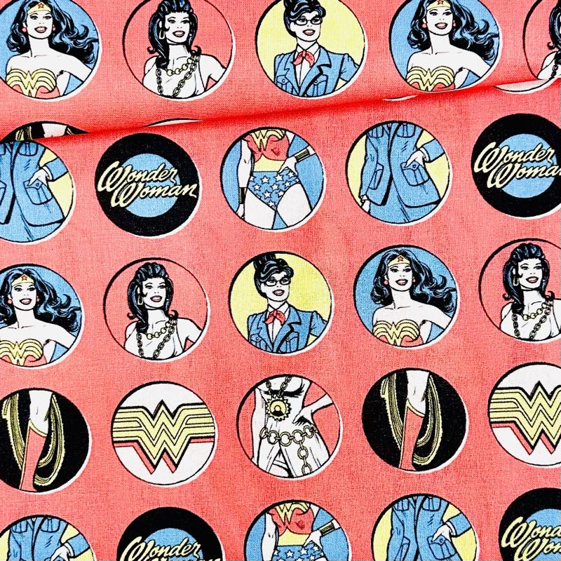 Algodón Wonder Woman vintage 1,40x1,00