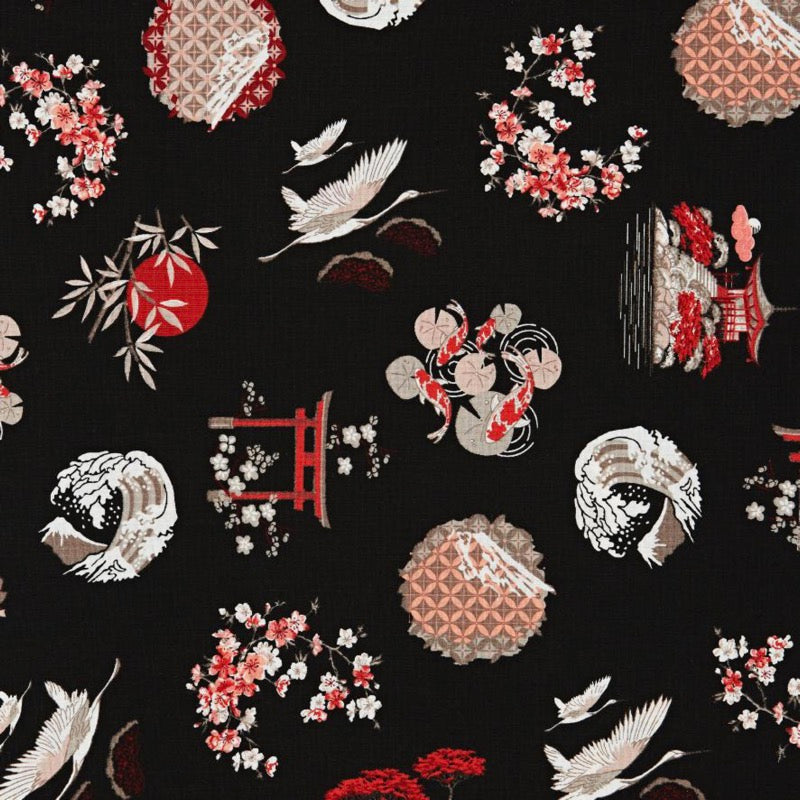 Algodón Japón negro 1,40x1,00