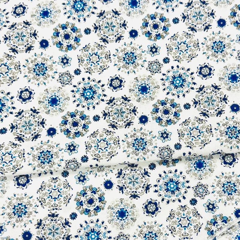 Algodón Mandalas azul 1,40x1,00