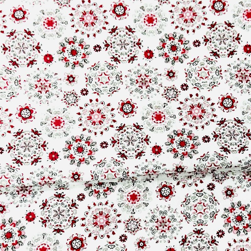 Algodón Mandalas rojo 1,40x1,00