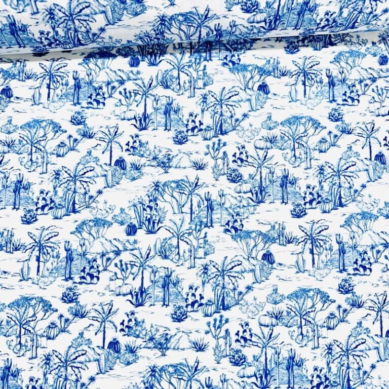 Algodón Premium Paisaje azul 1,40x1,00
