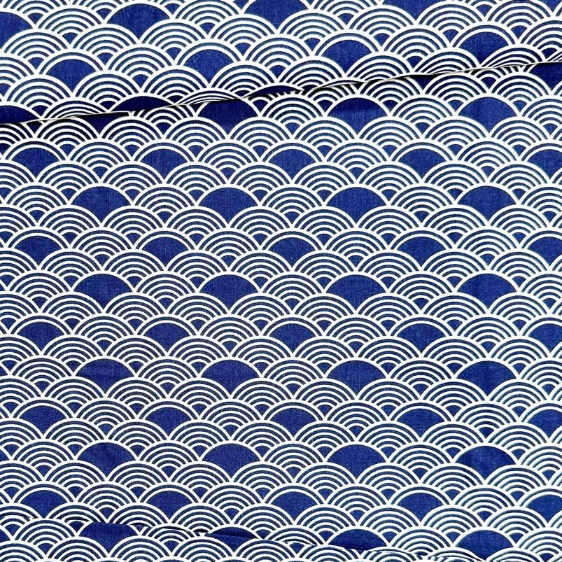 Algodón Seigaiha azul 1,40x1,00
