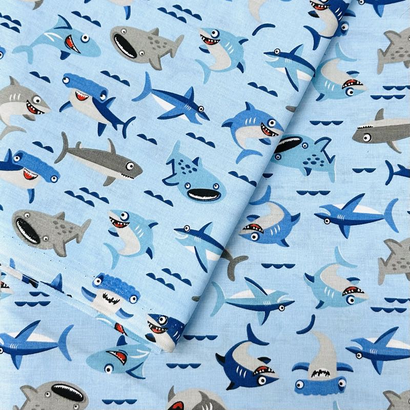 Algodón Tiburones 1,40x1,00