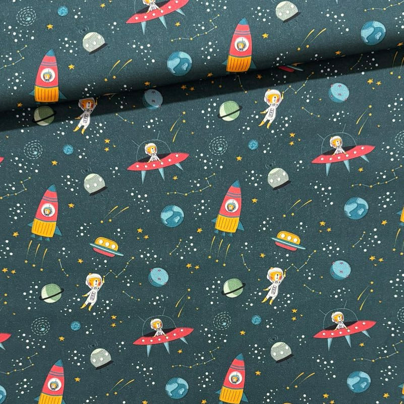 Algodón Animal space 1,40x1,00