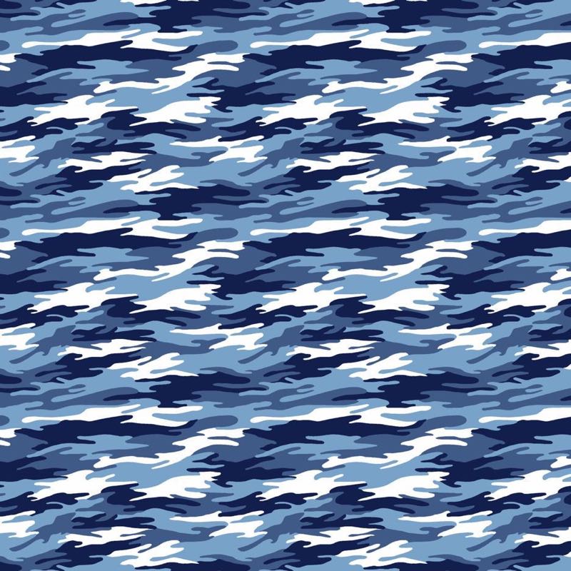 Algodón Camuflaje azul 1,40x1,00