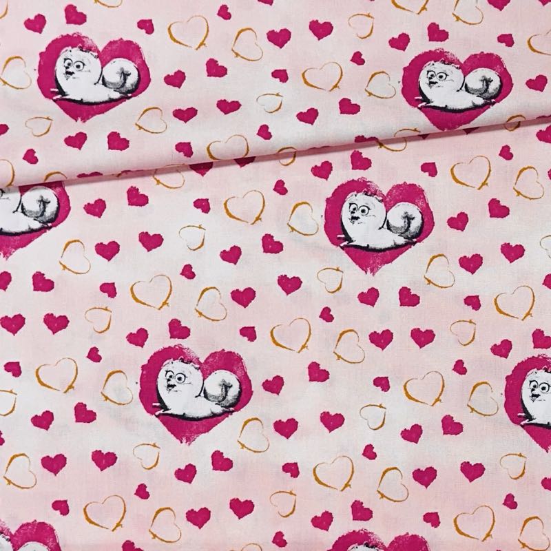 Algodón Pink hearts 1,40x1,00