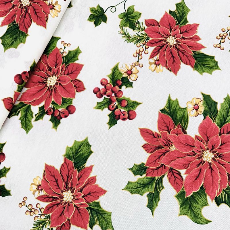 Loneta Navidad Poinsettia 1,40x1,00