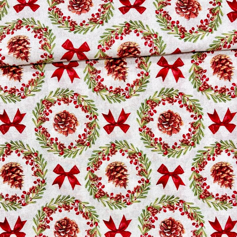Loneta Navidad Piñas 1,40x1,40