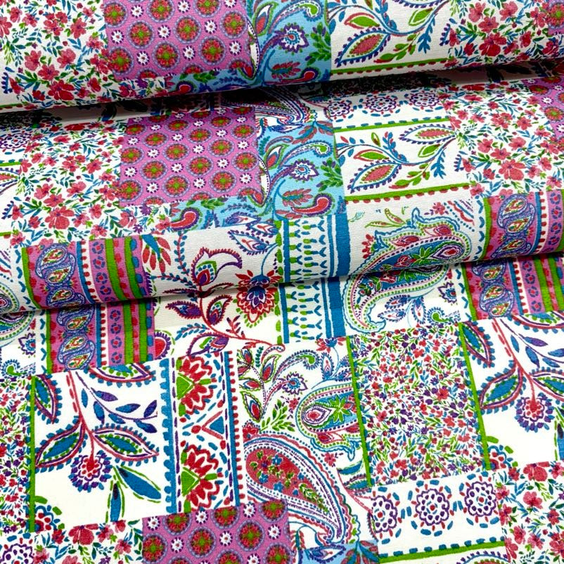 Loneta Paisley rosa 1,40x1,40