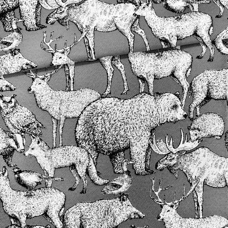 Tapicería Jacquard Bosque gris 1,40x0,95
