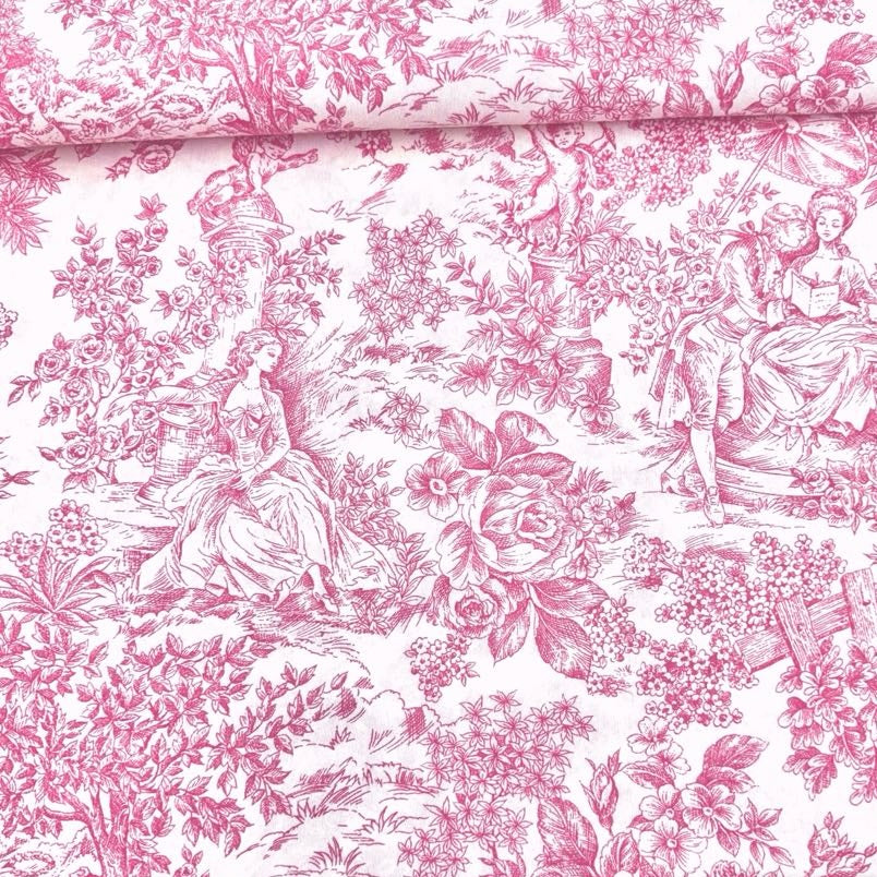 Loneta Toile rosa chicle 1,40x1,40