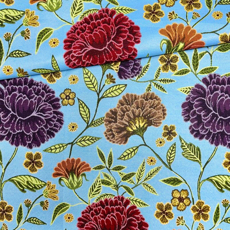 Tapicería Flowers blue 1,20x0,65