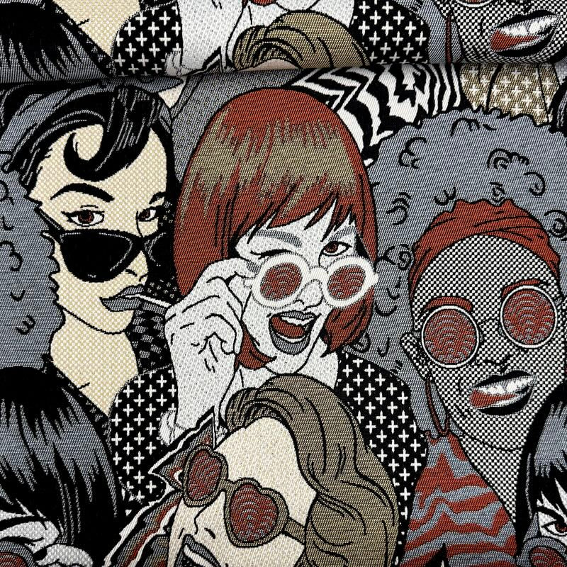 Tapicería Pin Up grey 1,40x1,00