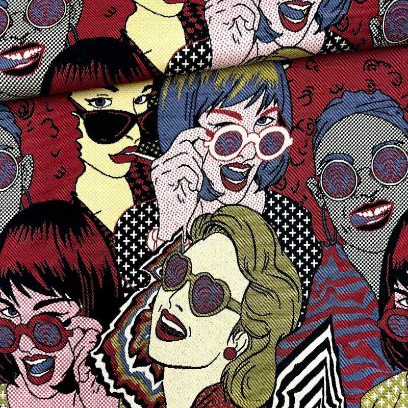 Tapicería Pin Up red 1,40x1,00